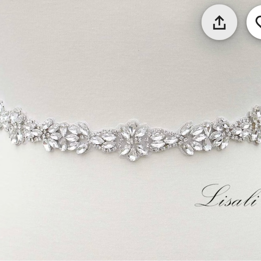 Lisali Silver Crystal Belt